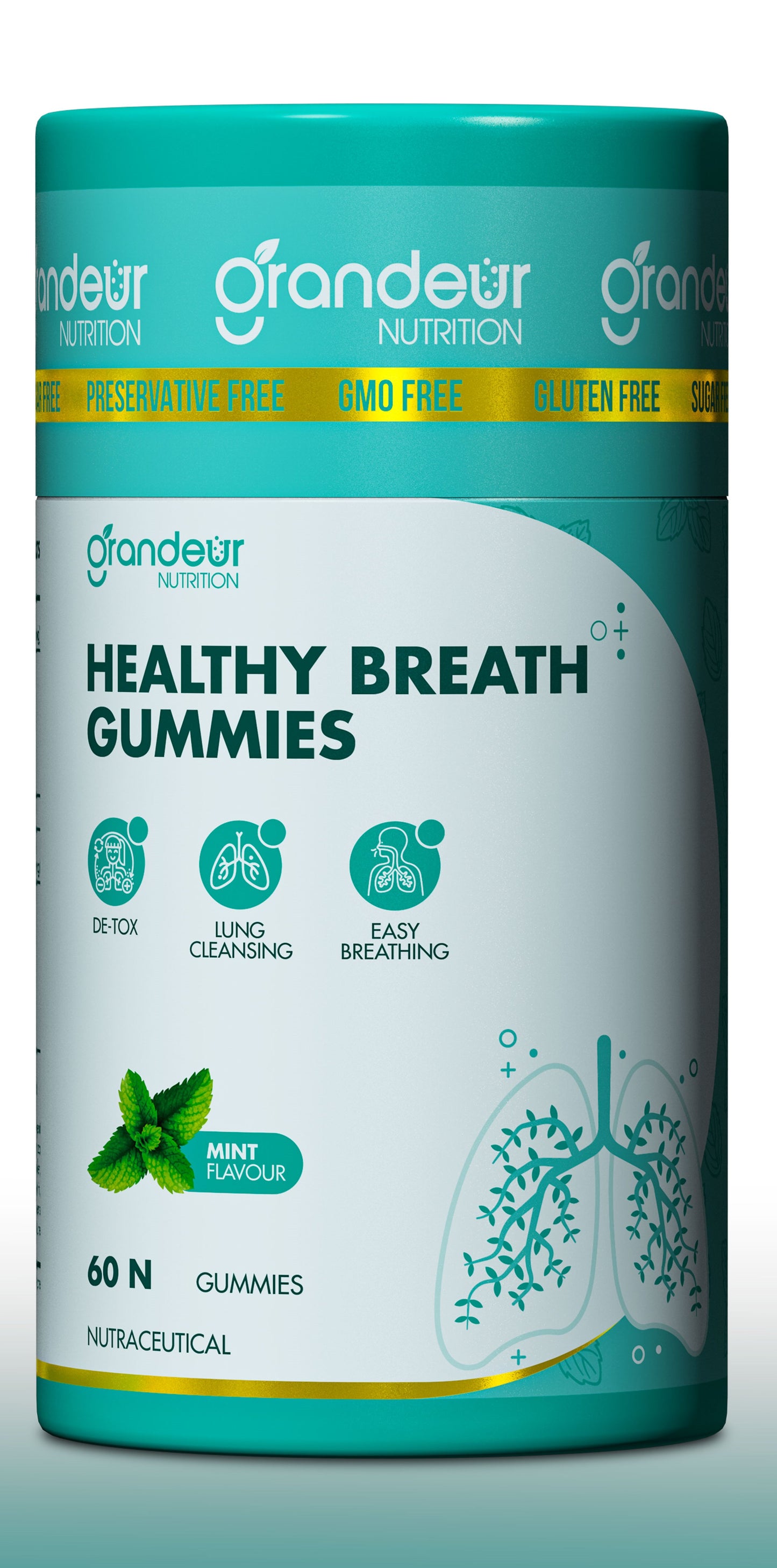 Grandeur Healthy Breathe Gummies- 60N