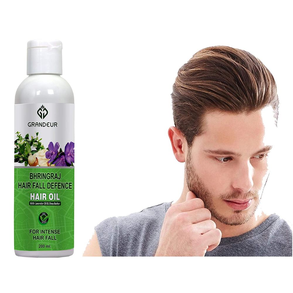Grandeur Bhringraj Hair Oil For Hair Fall Control & Hair Growth With Onion Oil ( Lavender Oil & Redensyl - 200 ML )